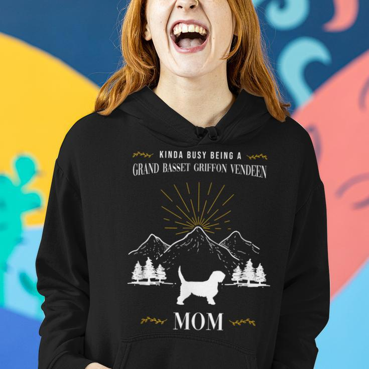 Kinda Busy Being A Grand Basset Griffon Vendeen Mom Women Hoodie Gifts for Her