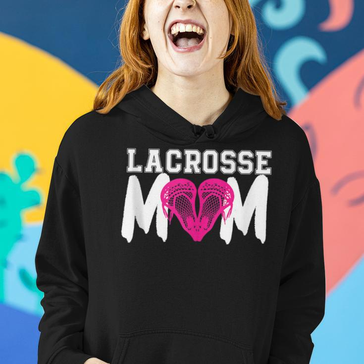 Lacrosse Mom Heart Lax For Moms Women Hoodie Gifts for Her