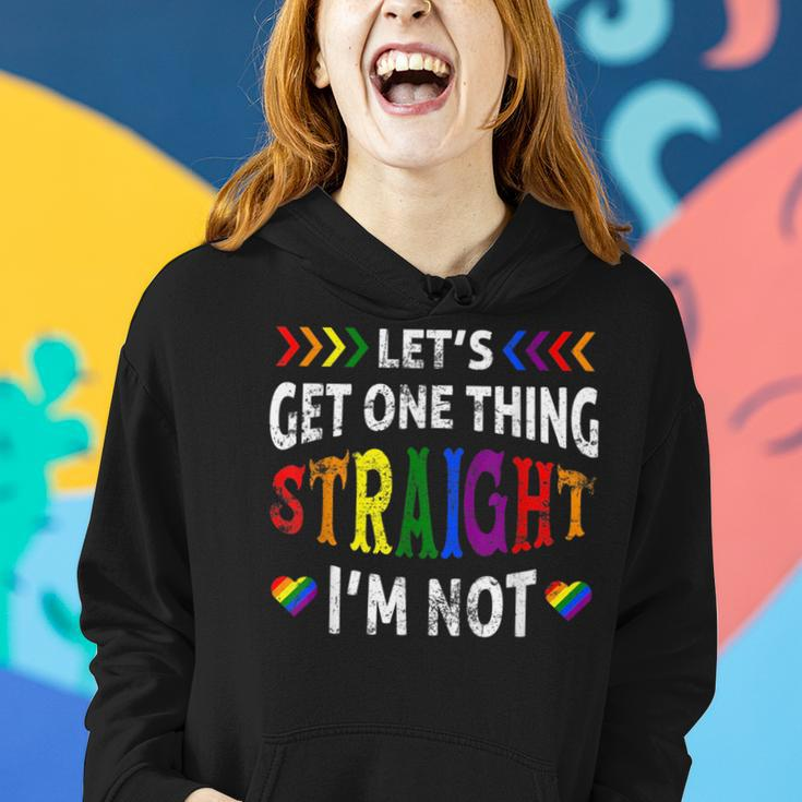 Lets Get One Thing Straight Im Not Lgbt Pride Gay Rainbow Women Hoodie Gifts for Her