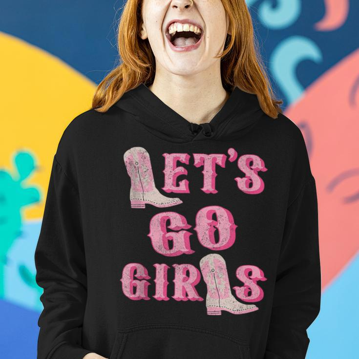 Lets Go Girls Western Cowgirl Boots Bachelorette Party Women Hoodie Gifts for Her