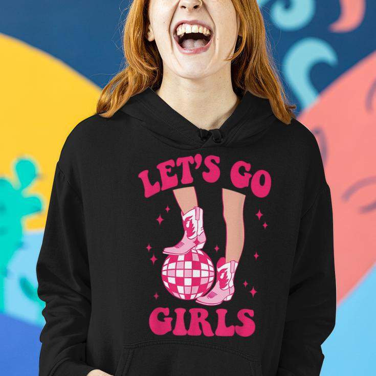 Lets Go Girls Western Cowgirls Matching Bachelorette Party Women Hoodie Gifts for Her