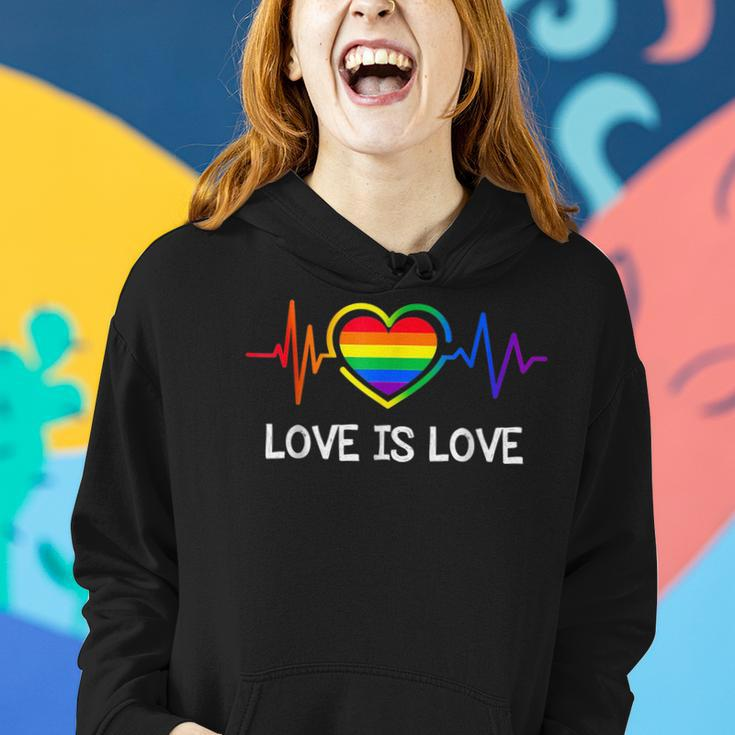 Lgbt Gay Pride Heartbeat Lesbian Gays Love Sexy Rainbow Gift Women Hoodie Gifts for Her