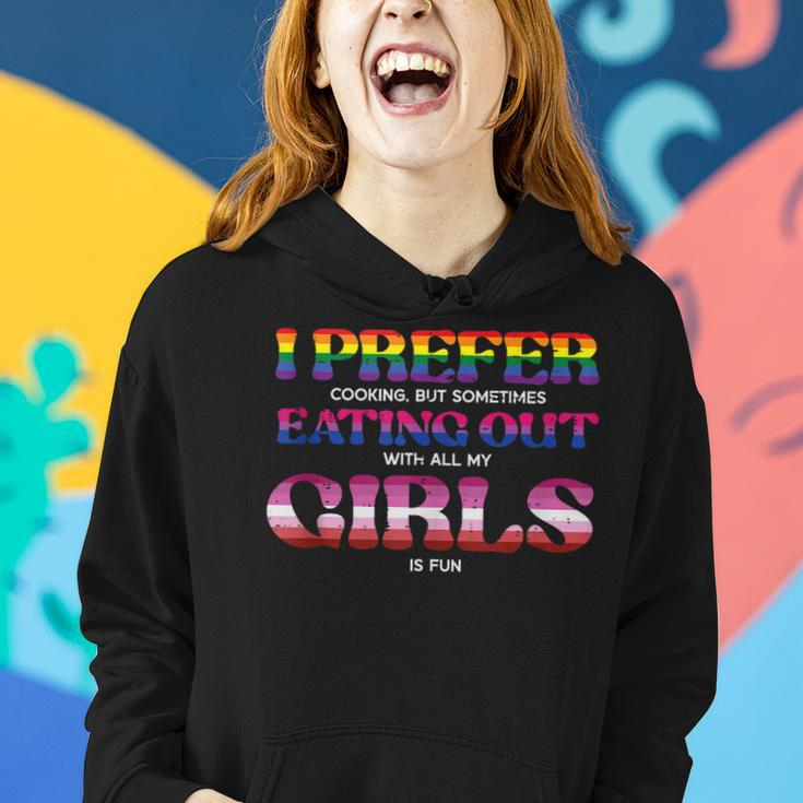 Lgbt Prefer Eating Out Girls Funny Lesbian Bi Gay Women Men Women Hoodie Gifts for Her