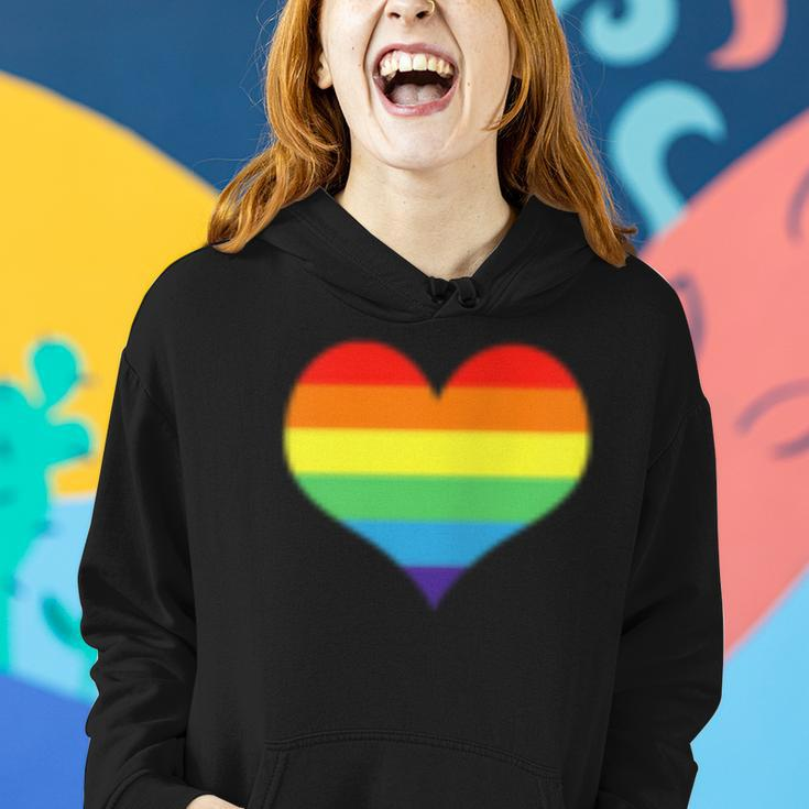 Lgbt Pride Rainbow Flag Heart Love Women Hoodie Gifts for Her