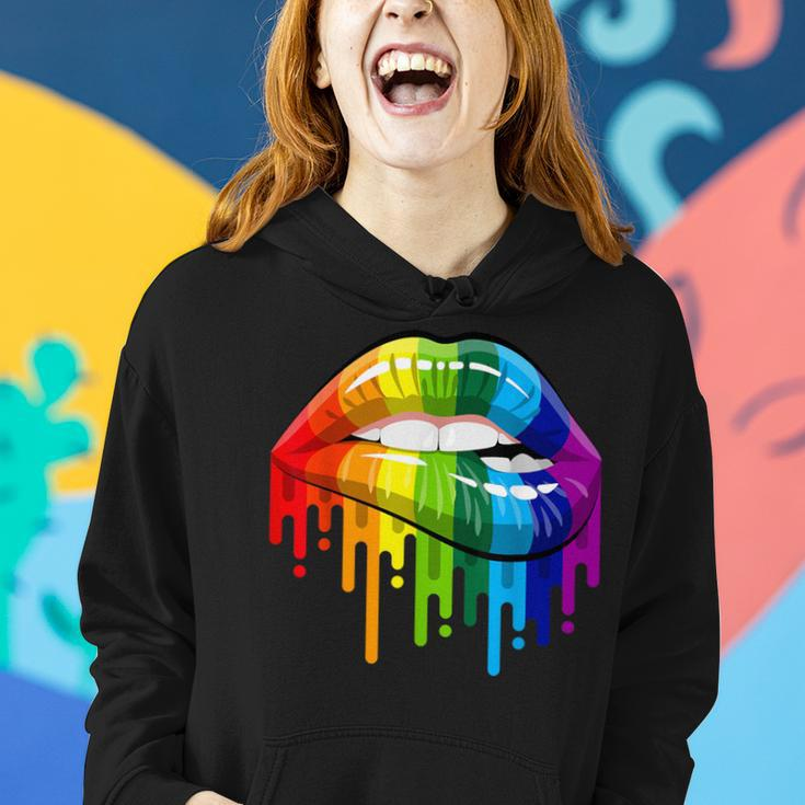 Lgbt Rainbow Lips Pride Gay Homosexual Lesbian Women Hoodie Gifts for Her