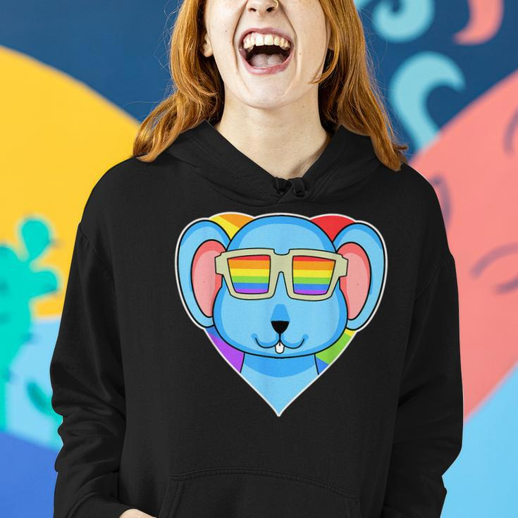 Lgbt Rainbow - Rat - Gay Pride - Lgbt Heart Animal Mouse Women Hoodie Gifts for Her