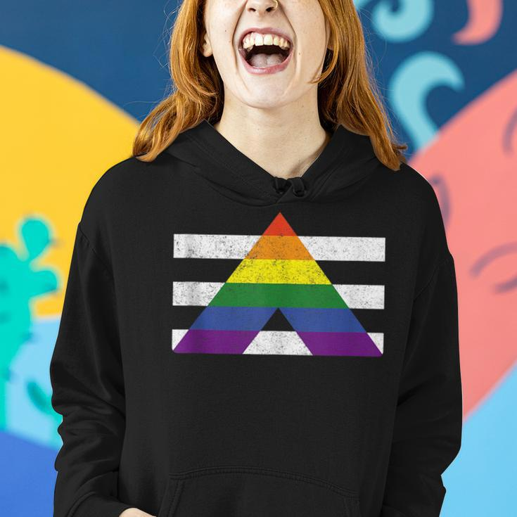 Lgbt Straight Gay Ally Pride Flag Gift For Hetero Men Women Women Hoodie Gifts for Her