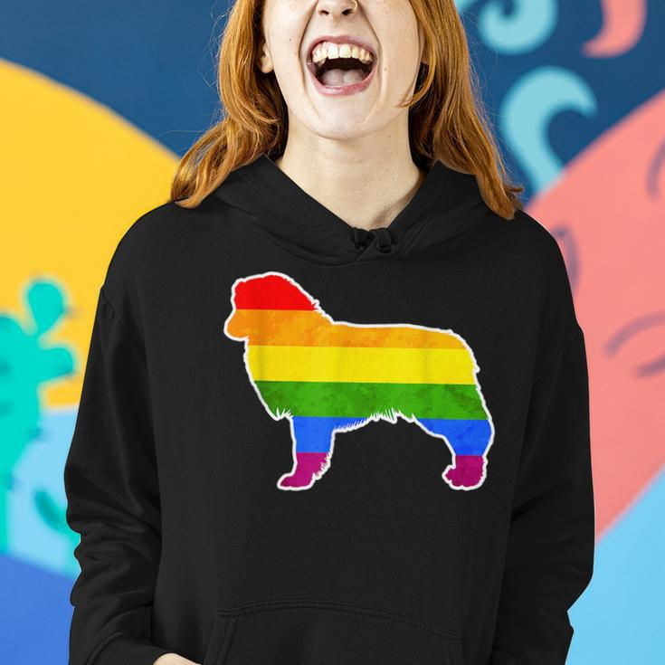 Lgbtq Australian Shepherd Dog Rainbow Gay Lesbian Pride Women Hoodie Gifts for Her
