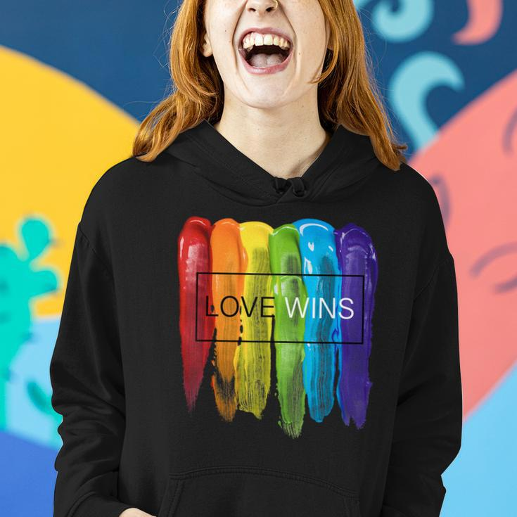 Lgbtq Equality Gay Pride Love Wins Be Yourself Month Rainbow Women Hoodie Gifts for Her