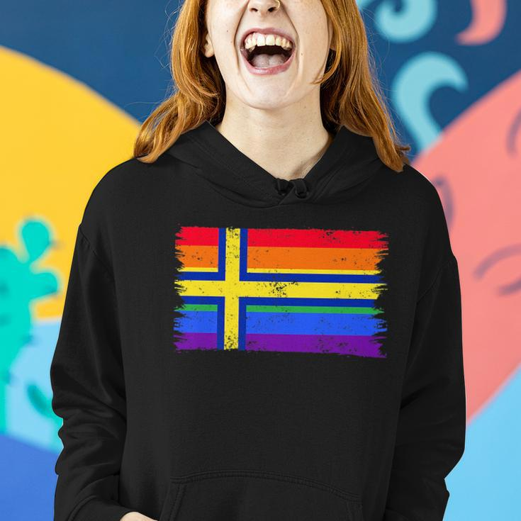 Lgbtq Rainbow Flag Of Sweden Swedish Gay Pride Women Hoodie Gifts for Her