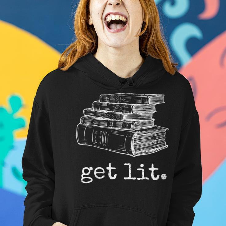 Get Lit With Books Meme Women Hoodie Gifts for Her