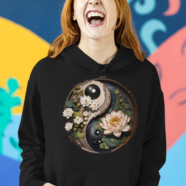 Lotus Flower Pond Yin Yang Women Hoodie Gifts for Her