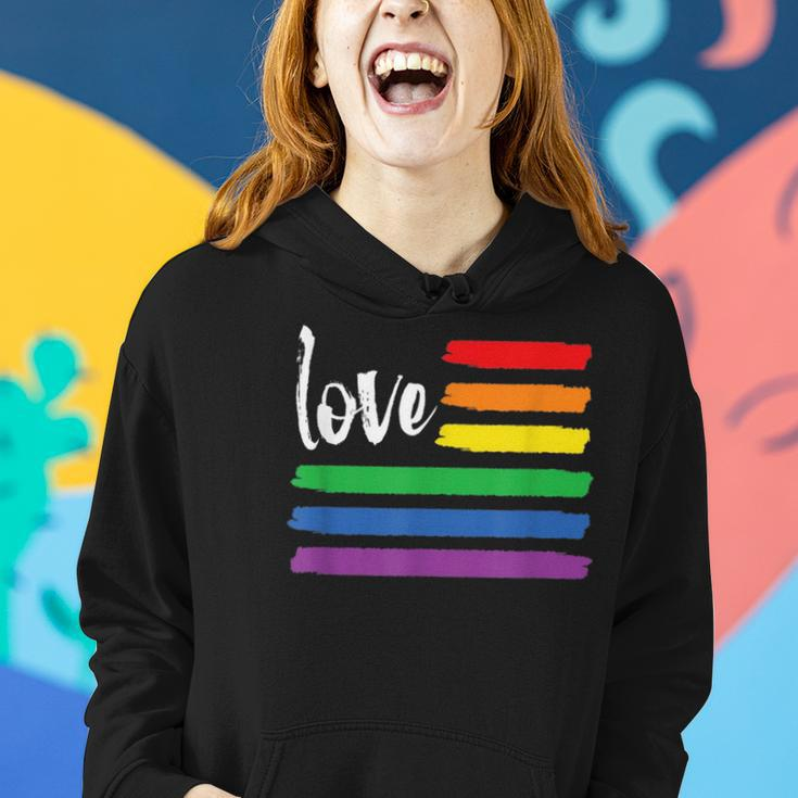 Love Gay Pride Lgbt Rainbow Flag Men Women Kids Gift Women Hoodie Gifts for Her