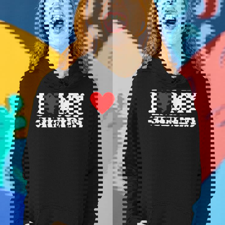 I Love My Girlfriend I Heart My Girlfriend Women Hoodie Gifts for Her