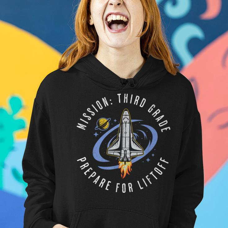 Mission Third Grade Space Rocket Back To School Vi Women Hoodie Gifts for Her