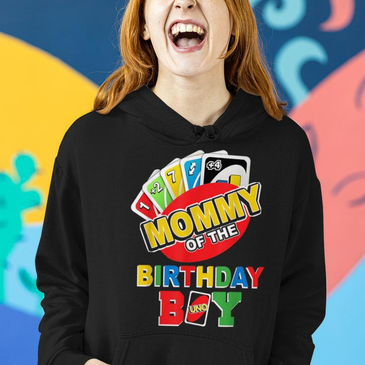 Mommy Of The Birthday Boy Uno Mom Mama 1St Bday Women Hoodie Gifts for Her