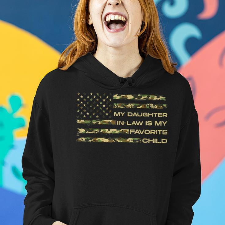 My Daughter-In-Law Is My Favorite Child Fathers Day Us Flag Women Hoodie Gifts for Her