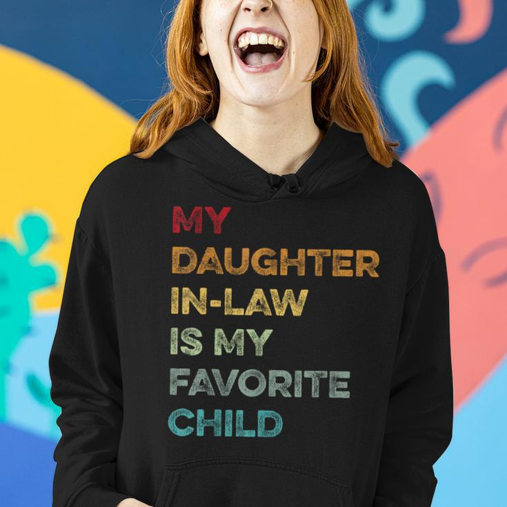 My Daughter In Law Is My Favorite Child Vintage Fathers Day Women Hoodie Gifts for Her