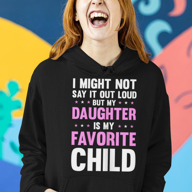 My Daughter Is My Favorite Child Mothers Day Funny Mom Mama Women Hoodie Gifts for Her
