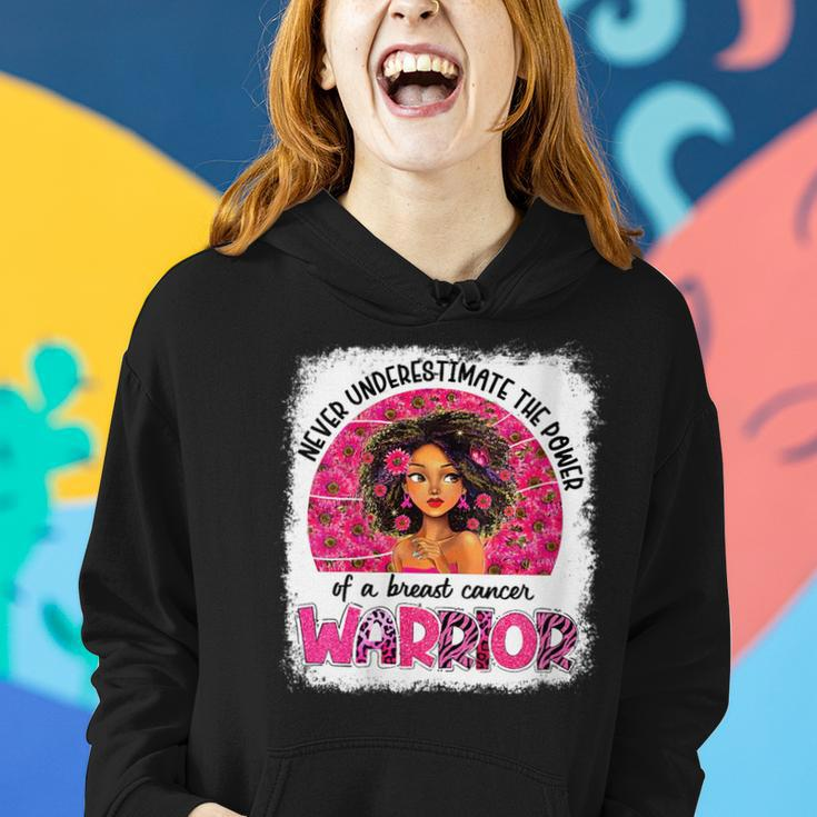 Never Underestimate A Breast Cancer Warrior Black Women Pink Gift For Womens Women Hoodie Gifts for Her