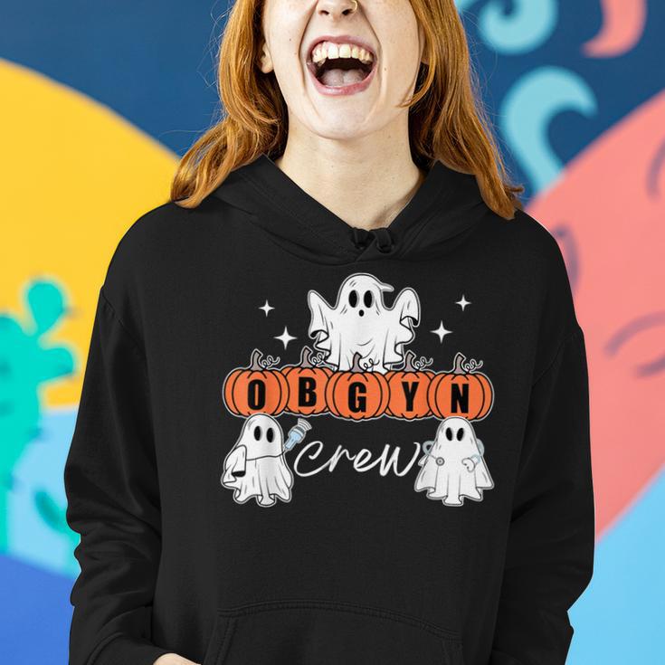 Obgyn Crew Halloween Ghost Obstetrics Nurse Squad Pumpkins Women Hoodie Gifts for Her