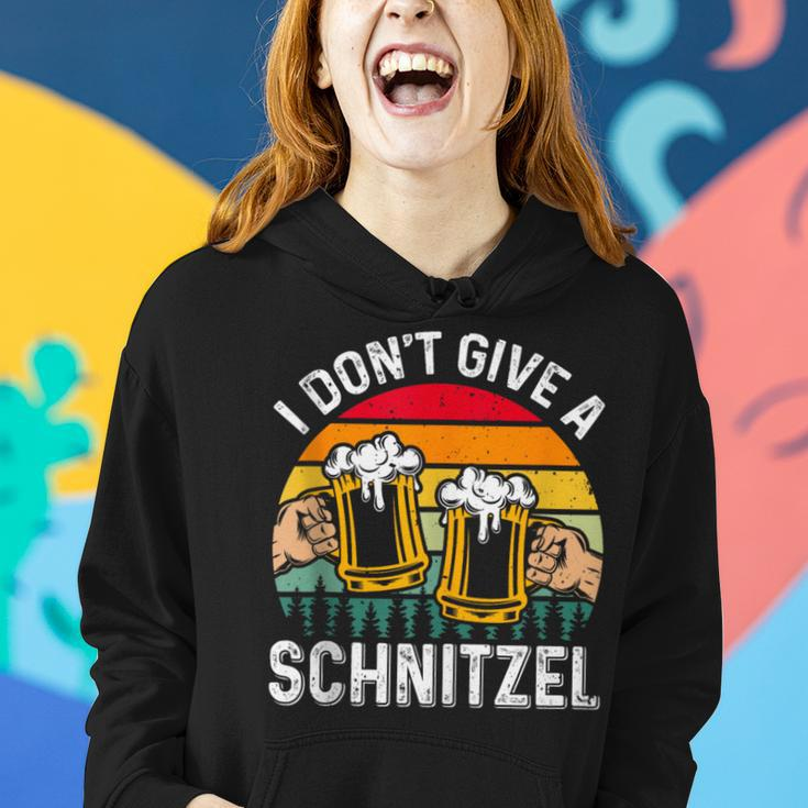Oktoberfest I Don't Give A Schnitzel Beer Fan German Food Women Hoodie Gifts for Her