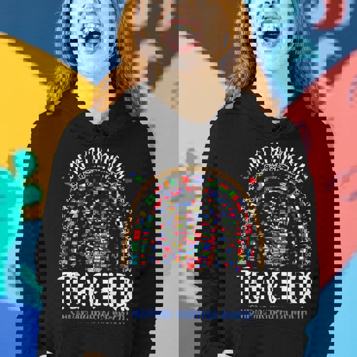 One Thankful Teacher Hispanic Heritage Month Countries Flags Women Hoodie Gifts for Her One Thankful Teacher Hispanic Heritage Month Countries Flags Women Hoodie Gifts for Her