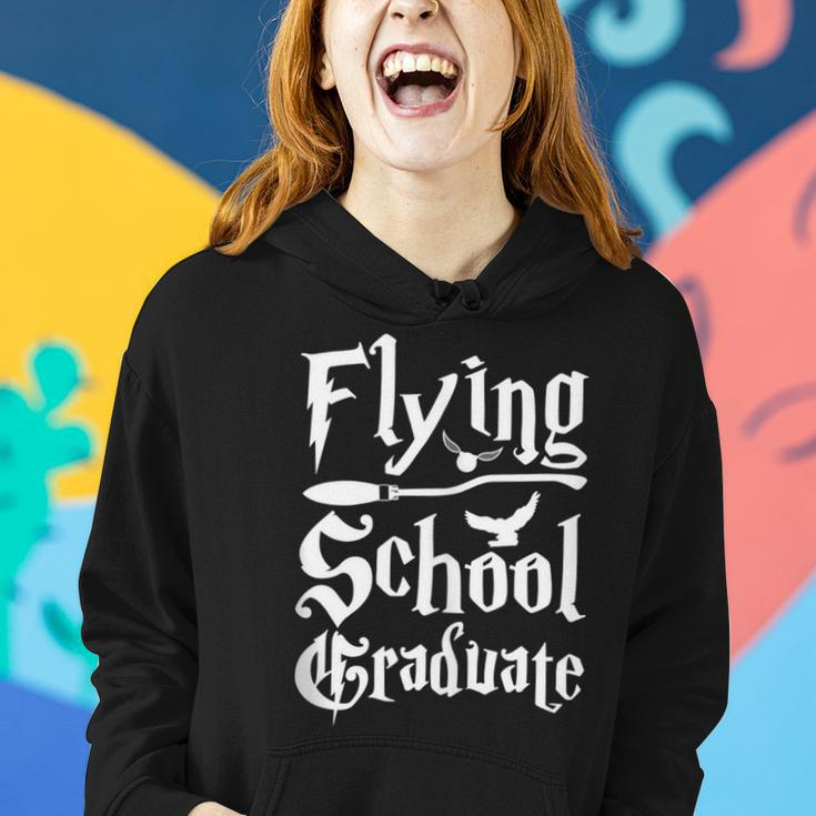 Owl Wizard School - Broom Flying School Graduate Graduate Funny Gifts Women Hoodie Gifts for Her