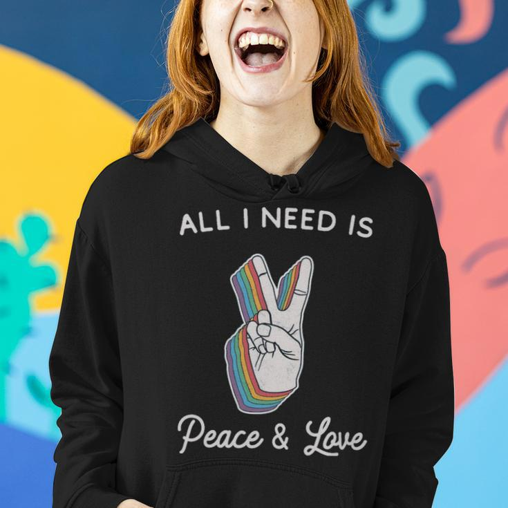 Peace And Love All I Need Is Peace Love - Peace And Love All I Need Is Peace Love Women Hoodie Gifts for Her