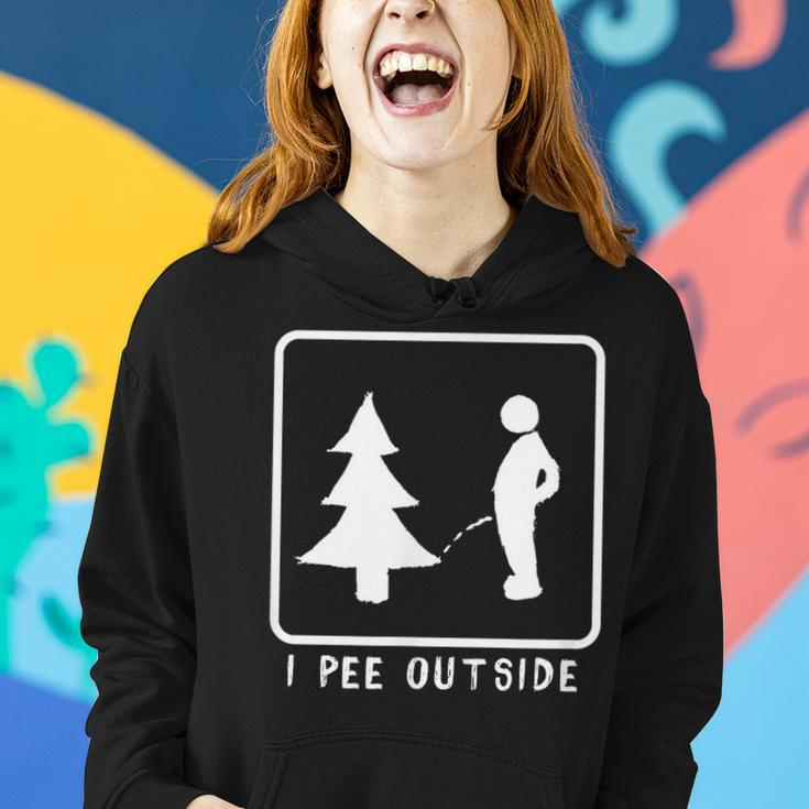 I Pee Outside Sarcastic Camping For Campers Women Hoodie Gifts for Her