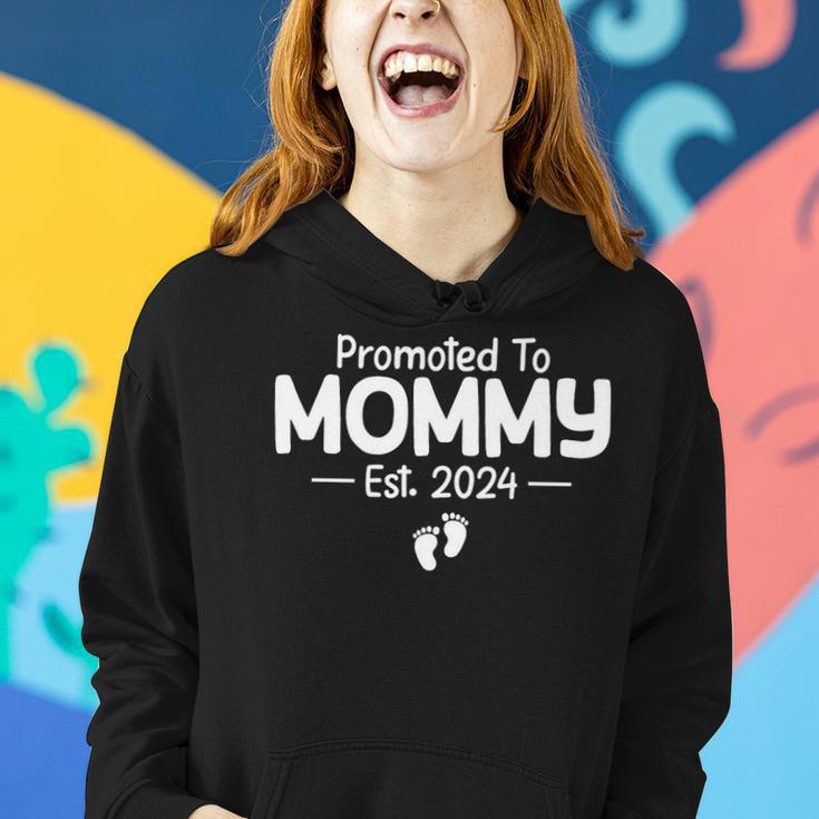 Promoted To Mommy Est 2024 Pregnancy Announcement Mom Gifts Women Hoodie Gifts for Her