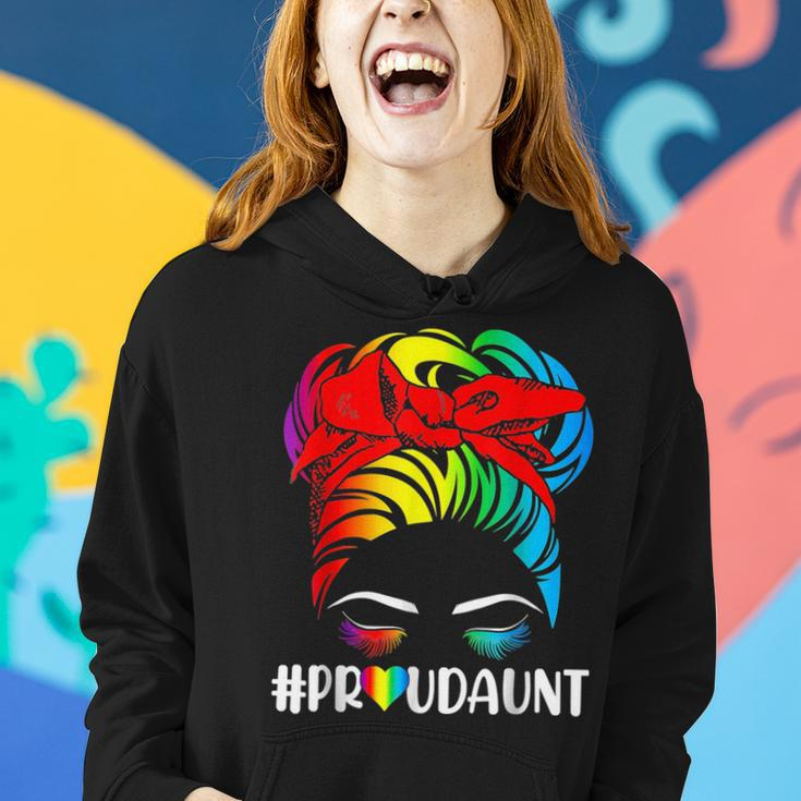 Proud Aunt Pride Lgbt Flag Gay Lesbian Matching Family Women Hoodie Gifts for Her