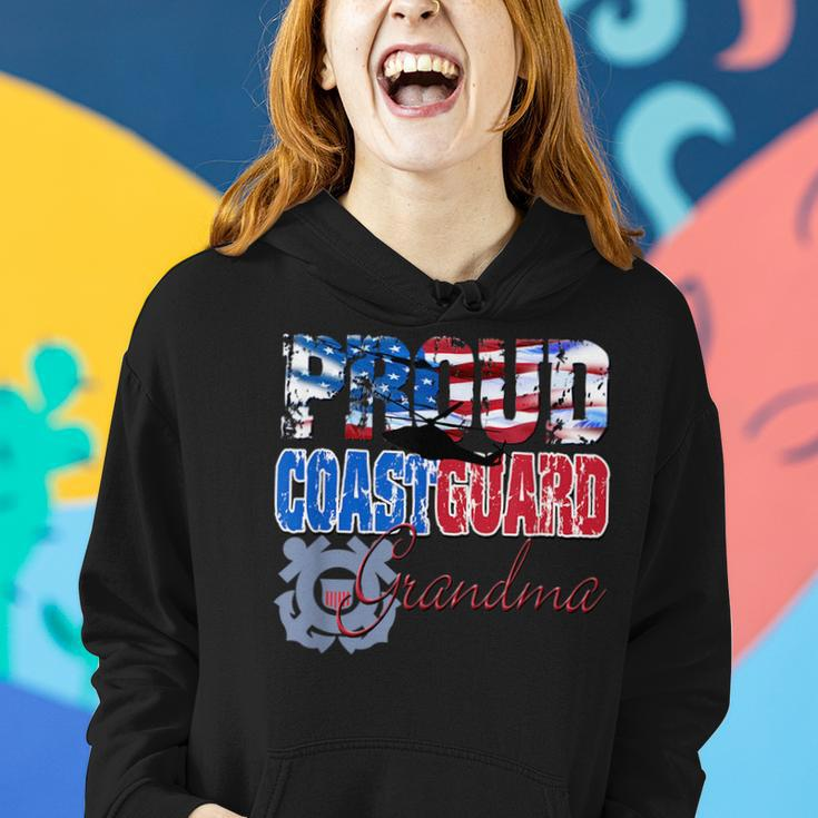 Proud Coast Guard Grandma Patriotic Usa Veterans Day Gifts For Grandma Funny Gifts Women Hoodie Gifts for Her