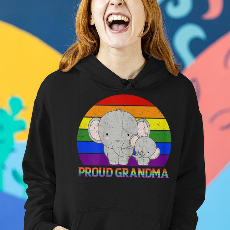 Proud Grandma Elephant Proud Mom Lgbt Gay Pride Gifts Women Hoodie Gifts for Her