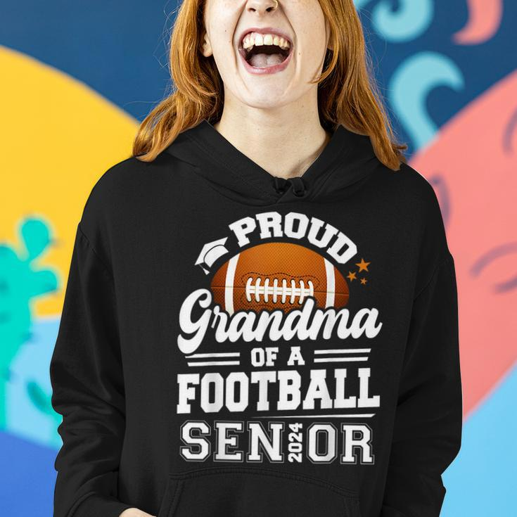 Proud Grandma Of A Football Senior 2024 Graduate Women Hoodie Gifts for Her