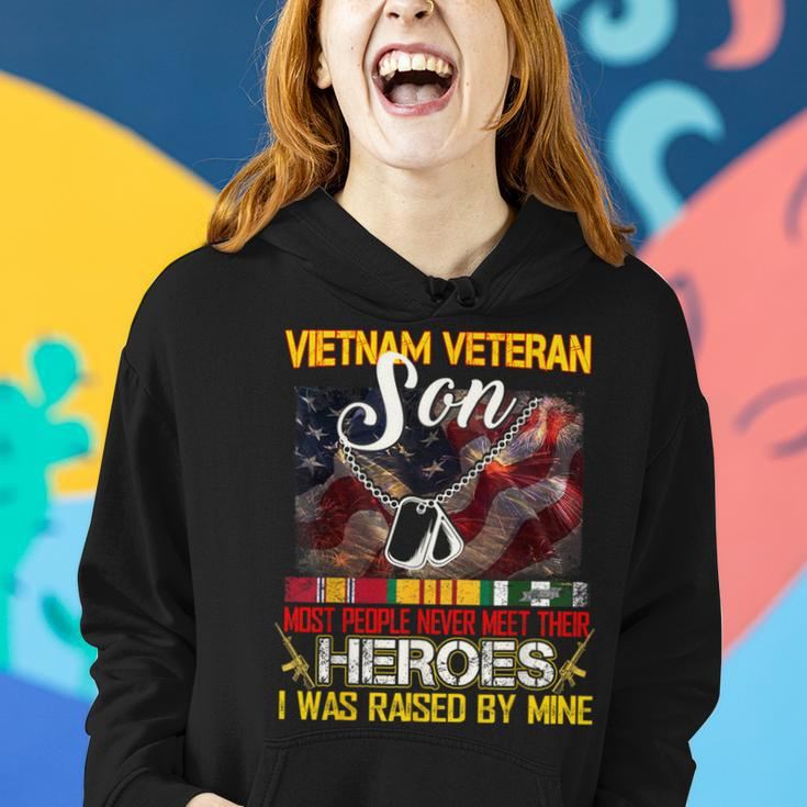 Proud Son Of A Vietnam Veteran My Dad Mom Is A Hero Women Hoodie Gifts for Her