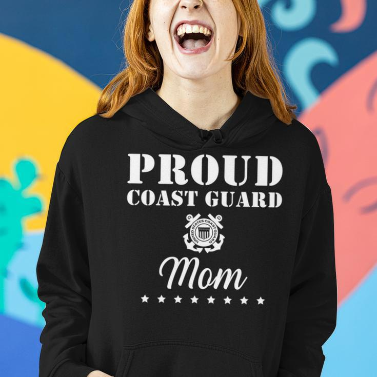 Proud Us Coast Guard Mom Us Military Family 4Th Of July Gift Gifts For Mom Funny Gifts Women Hoodie Gifts for Her