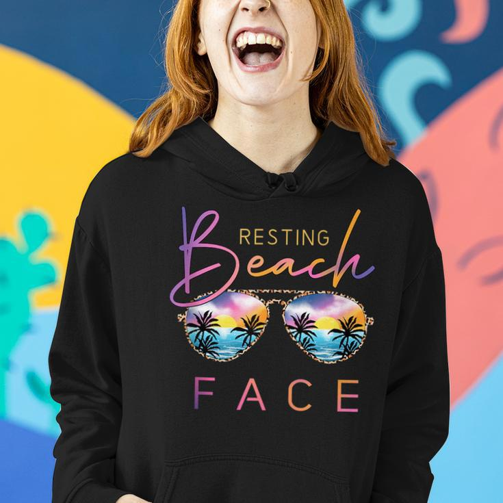 Resting Beach Face Vintage Retro Beach Vacation For Womens Women Hoodie Gifts for Her