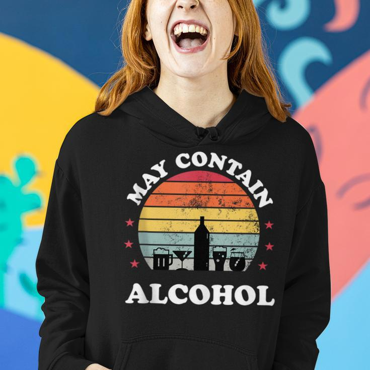 Retro May Contain Alcohol Funny Drinking Party Men Women Women Hoodie Gifts for Her