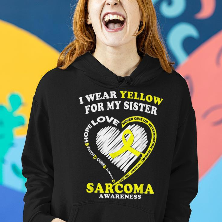 Sarcoma Awareness- I Wear Yellow For My Sister Gifts For Sister Funny Gifts Women Hoodie Gifts for Her