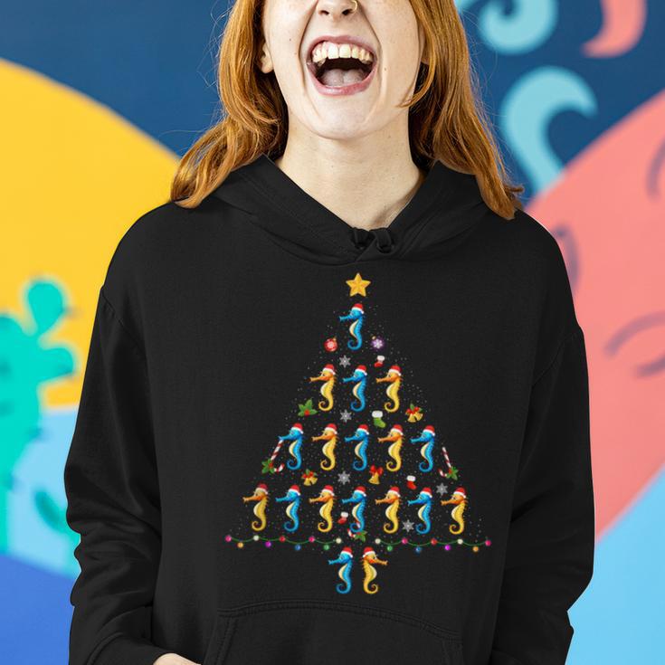 Seahorse Christmas Tree Ugly Christmas Sweater Women Hoodie Gifts for Her