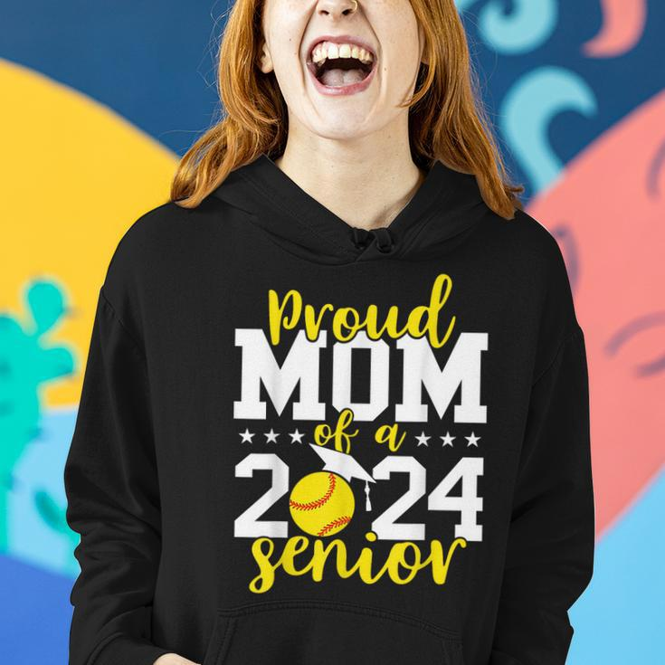 Senior Mom 2024 Softball Senior 2024 Class Of 2024 Women Hoodie Gifts for Her