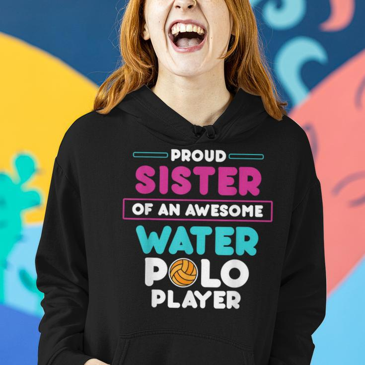 Sister Of Awesome Water Polo Player Sports Coach Graphic Women Hoodie Gifts for Her