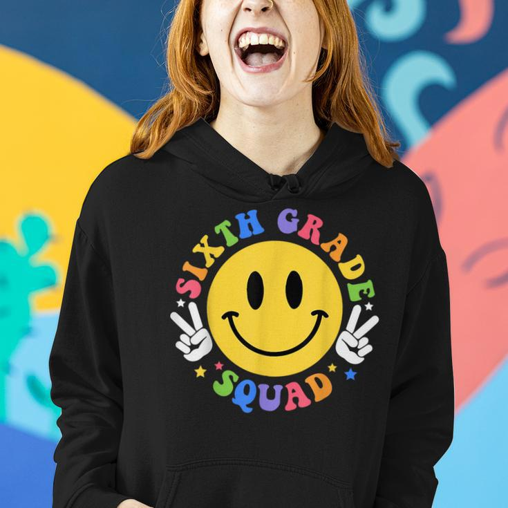 Sixth Grade Squad Back To School Retro 6Th Grade Teachers Women Hoodie Gifts for Her