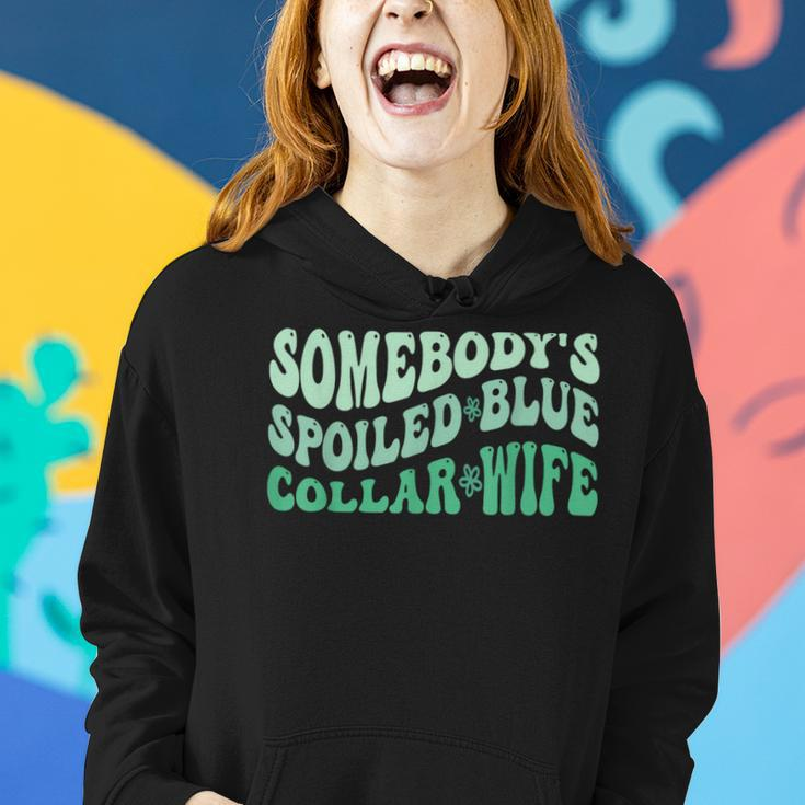 Somebody's Spoiled Blue Collar Wife Collar Worker Club Women Hoodie Gifts for Her