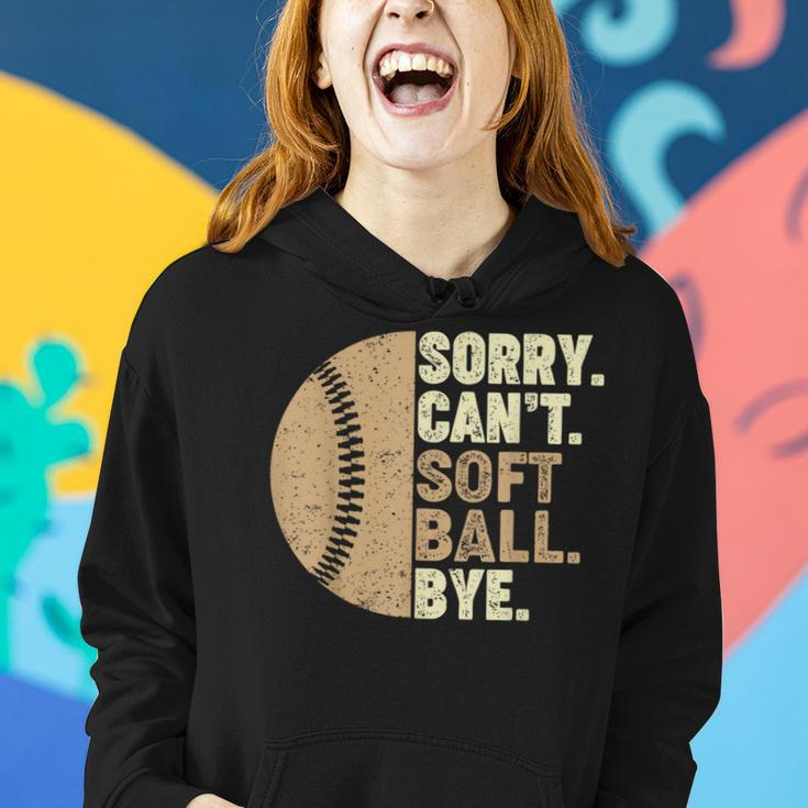 Sorry Cant Softball Bye Girls Ns Kids Funny Softball Mom Gifts For Mom Funny Gifts Women Hoodie Gifts for Her