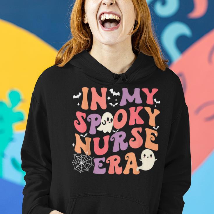 In My Spooky Nurse Era Halloween Groovy Witchy Spooky Nurse Women Hoodie Gifts for Her