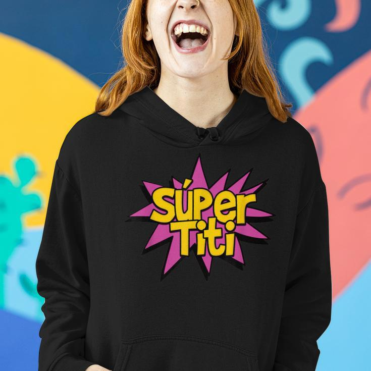 Super Auntie Spanish Titi Tia Superhero Women Hoodie Gifts for Her