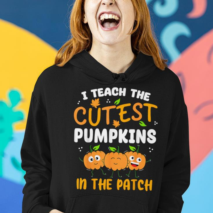 Teacher Halloween Pre-K Teacher Kindergarten Cutest Pumpkins Women Hoodie Gifts for Her