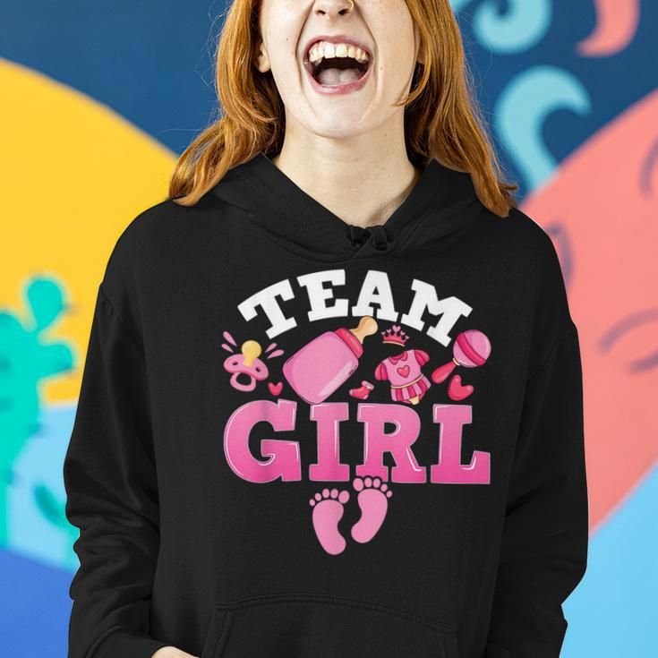 Team Girl Funny Gender Reveal Party Idea For Dad Mom Family Women Hoodie Gifts for Her